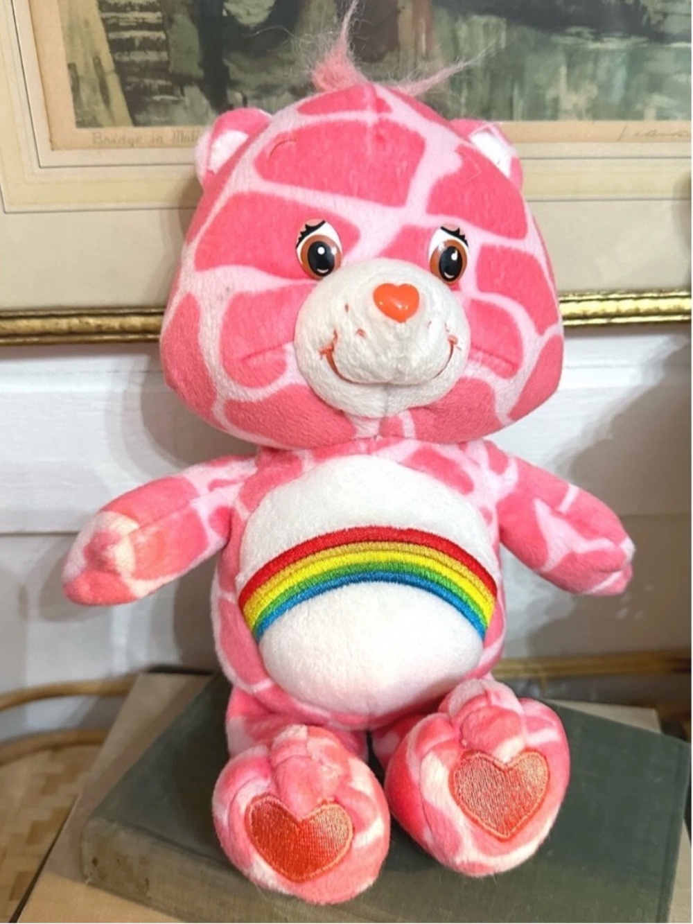 CARE BEARS JUNGLE PARTY 2005 CHEER BEAR STUFFED ANIMAL PLUSH TOY 11” Head To Toe